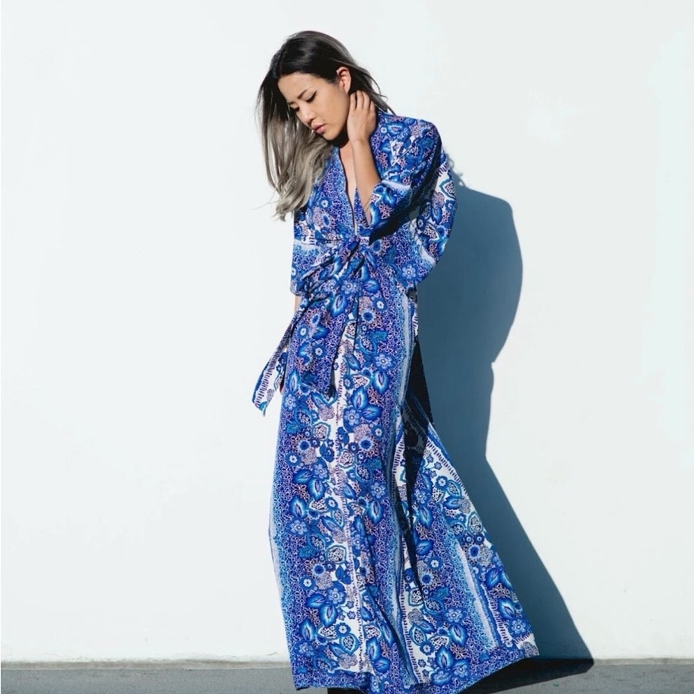 Tularosa Paisley Maxi Kimono Dress